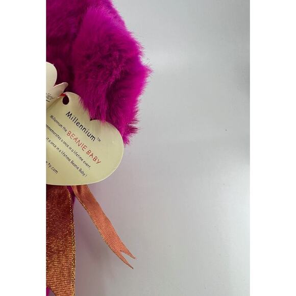 Millennium the Bear (1999) - TY Beanie Buddy~Purple~Retired - Picture 3 of 3